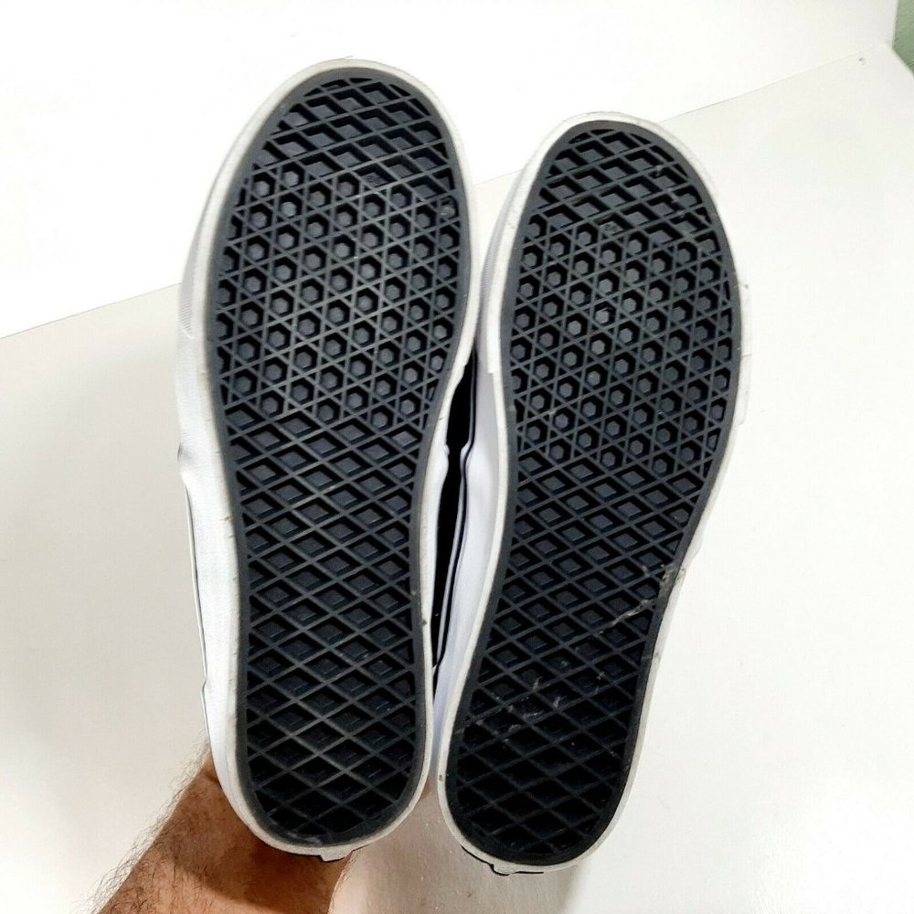 Vans Women's Canvas Shoes Size 8.5 Black Shiny - Picture 5 of 6